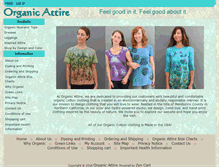 Tablet Screenshot of organicattire.com